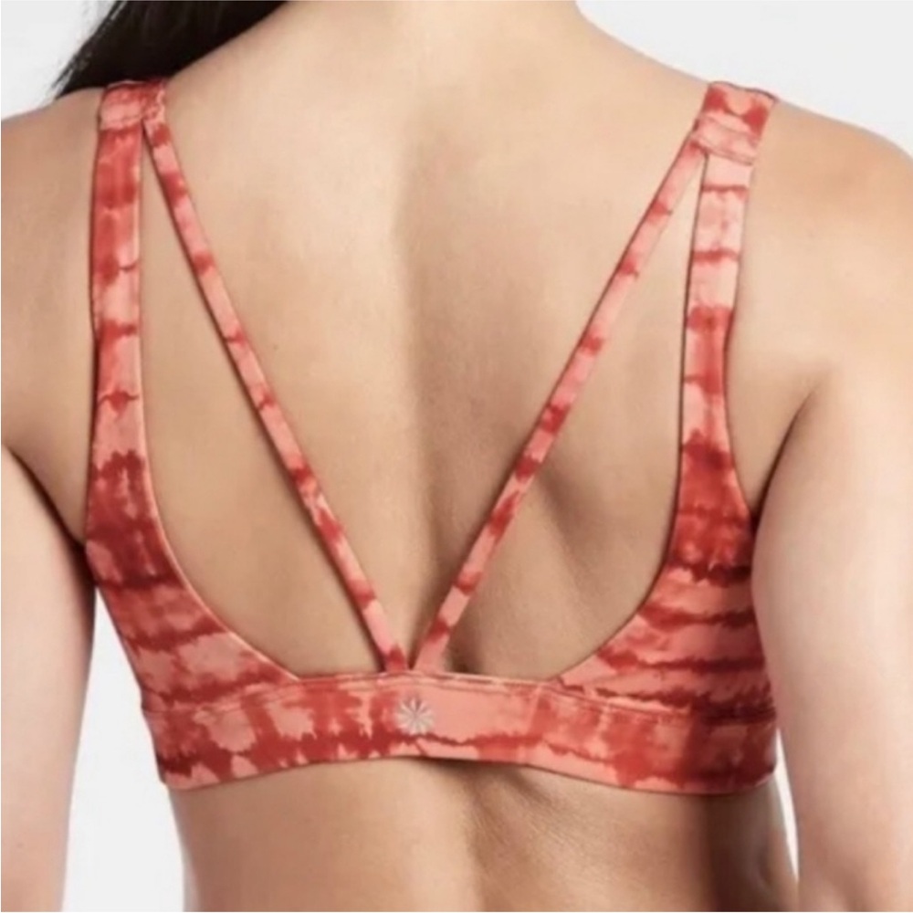 NWT Athleta Exhale Tahiti Island Coral Printed Bra XXS D/DD Cup Size - Picture 4 of 8